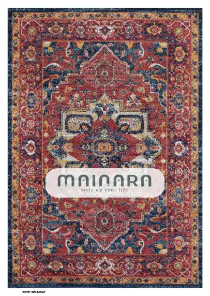 Karpet Tradisional (MR-T-0047) - Red, Navy, Purple