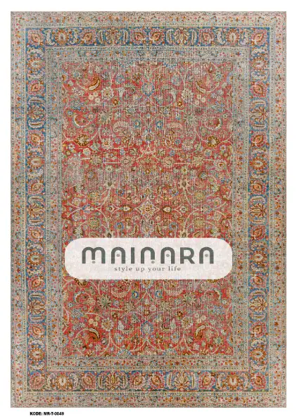 Karpet Tradisional (MR-T-0049) - Red, Blue