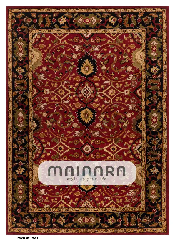Karpet Tradisional (MR-T-0051) - Red, Black