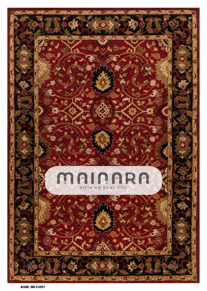 Karpet Tradisional (MR-T-0051) - Red, Black