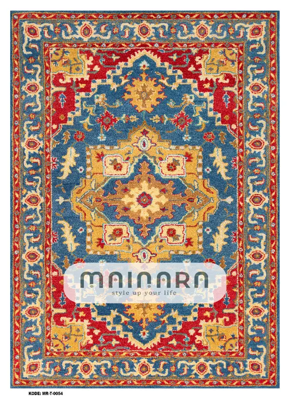 Karpet Tradisional (MR-T-0054) - Red, Blue, Yellow