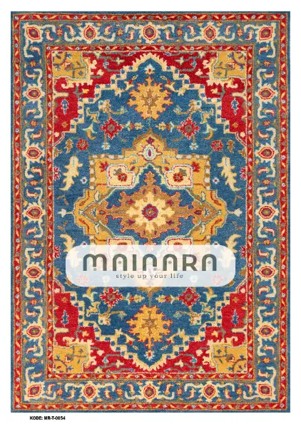 Karpet Tradisional (MR-T-0054) - Red, Blue, Yellow