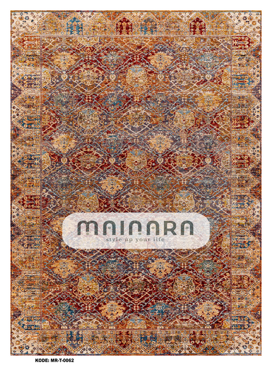Karpet Tradisional (MR-T-0062) - Red,Blue,Orange