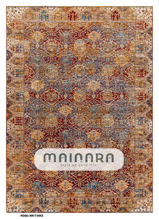 Karpet Tradisional (MR-T-0062) - Red,Blue,Orange