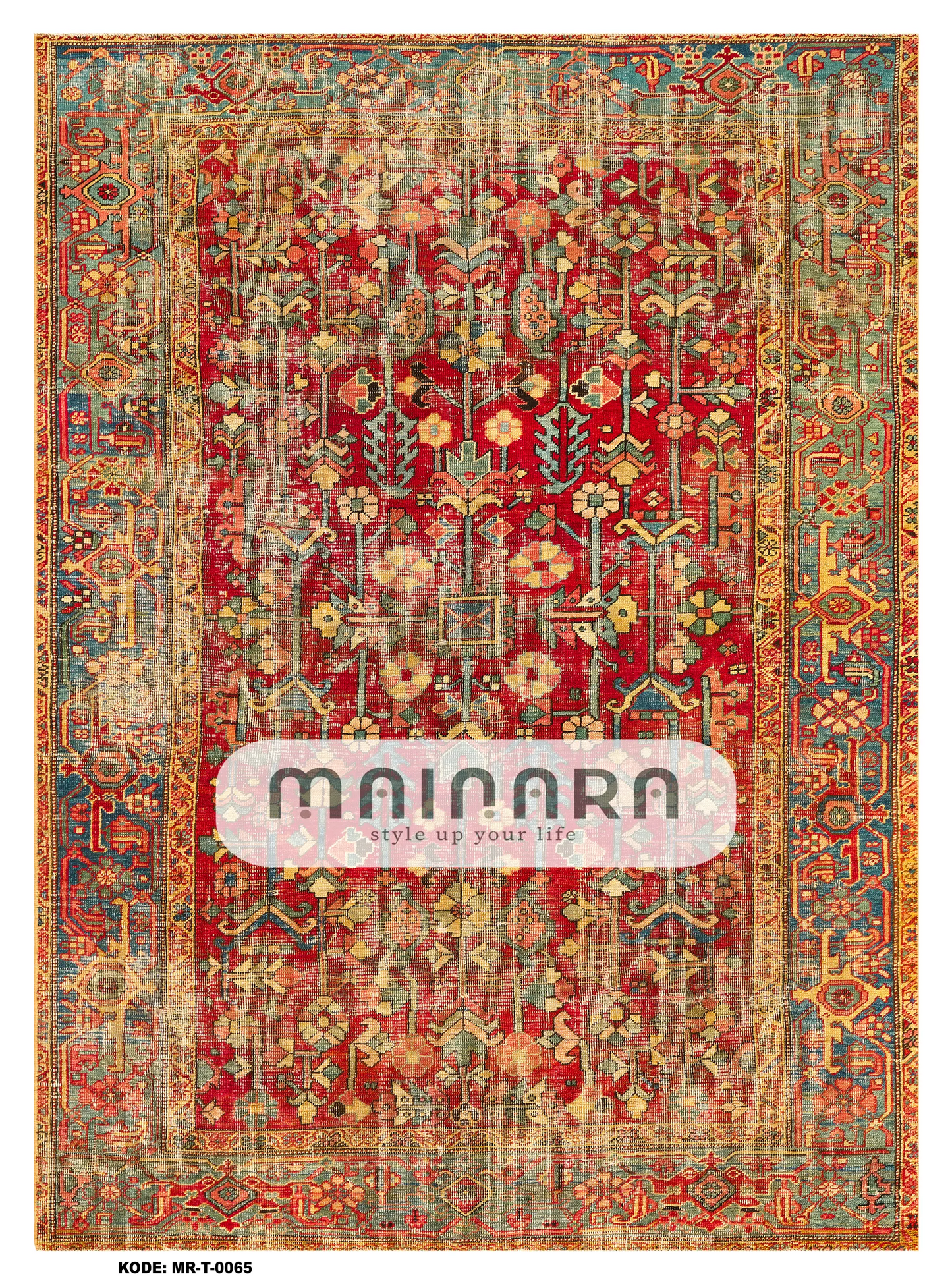 Karpet Tradisional (MR-T-0065) - Red,Green,Yellow