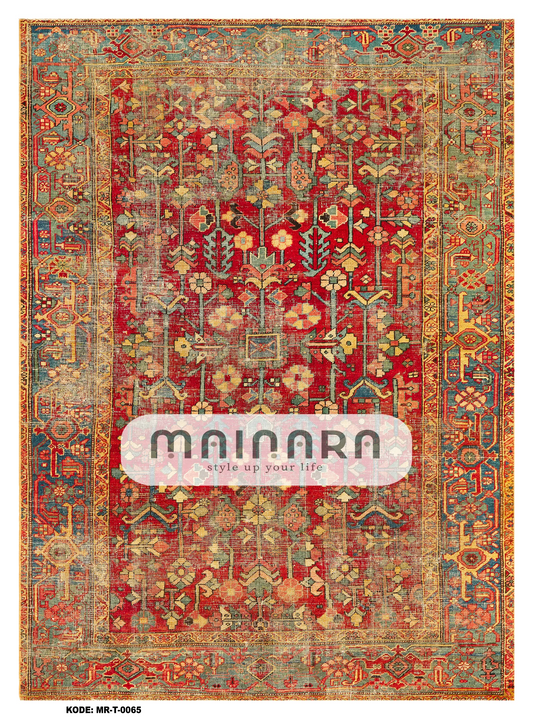 Karpet Tradisional (MR-T-0065) - Red,Green,Yellow