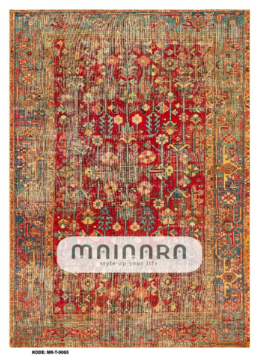 Karpet Tradisional (MR-T-0065) - Red,Green,Yellow