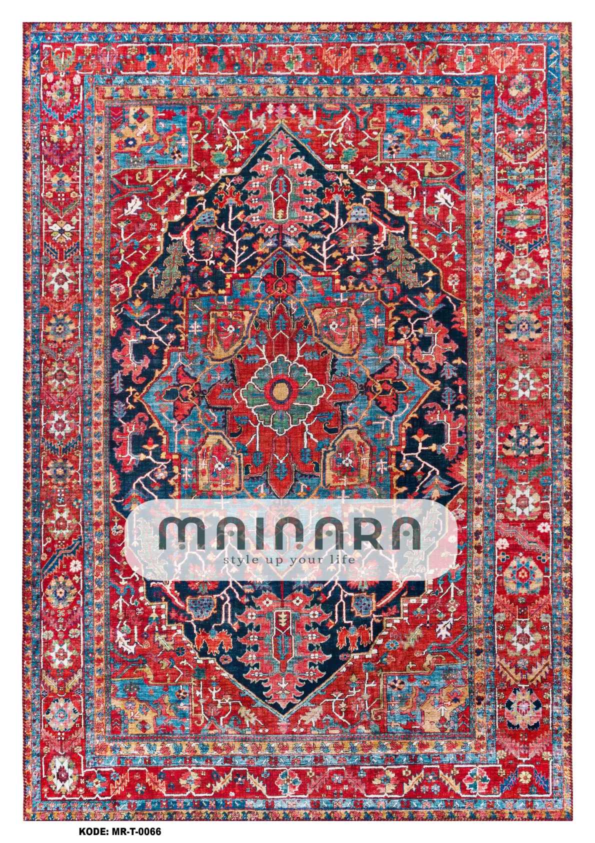 Karpet Tradisional (MR-T-0066) - Red,Blue