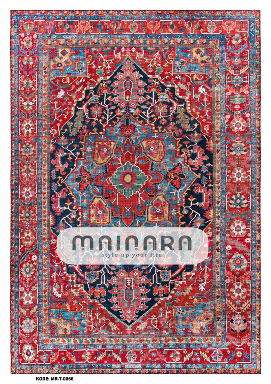 Karpet Tradisional (MR-T-0066) - Red,Blue
