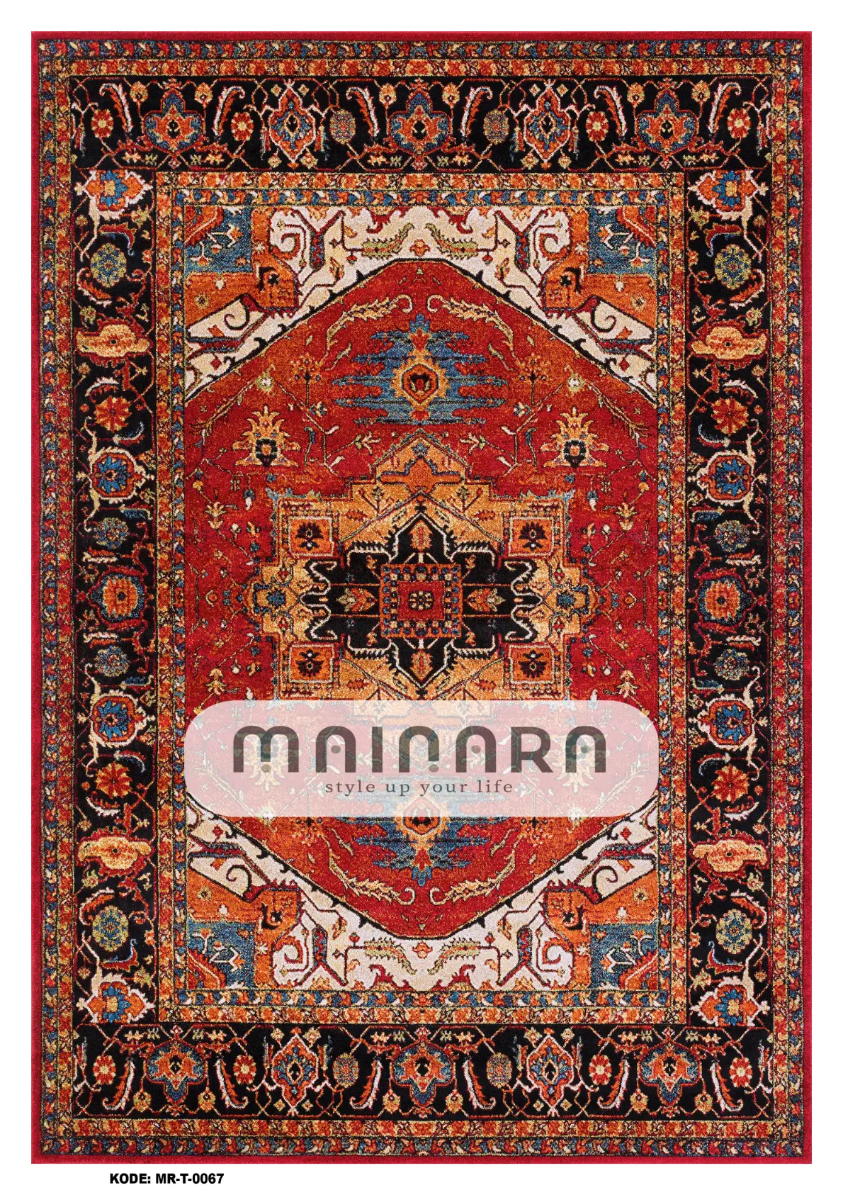 Karpet Tradisional (MR-T-00676) - Red,Black