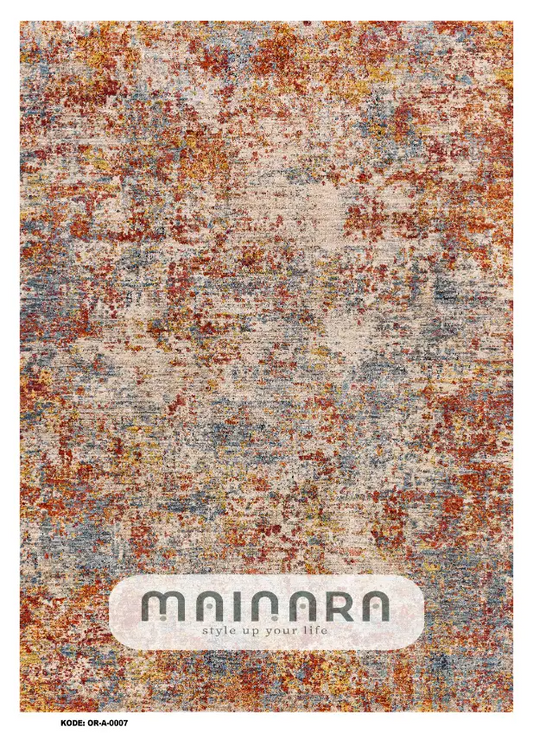 Karpet Abstrak (OR-A-0007) - Orange,Red
