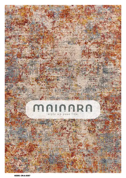 Karpet Abstrak (OR-A-0007) - Orange,Red