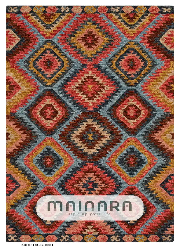Karpet Bohemian (OR-B-0001) - Orange,Red
