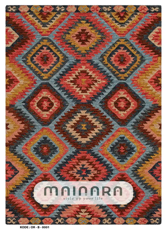 Karpet Bohemian (OR-B-0001) - Orange,Red