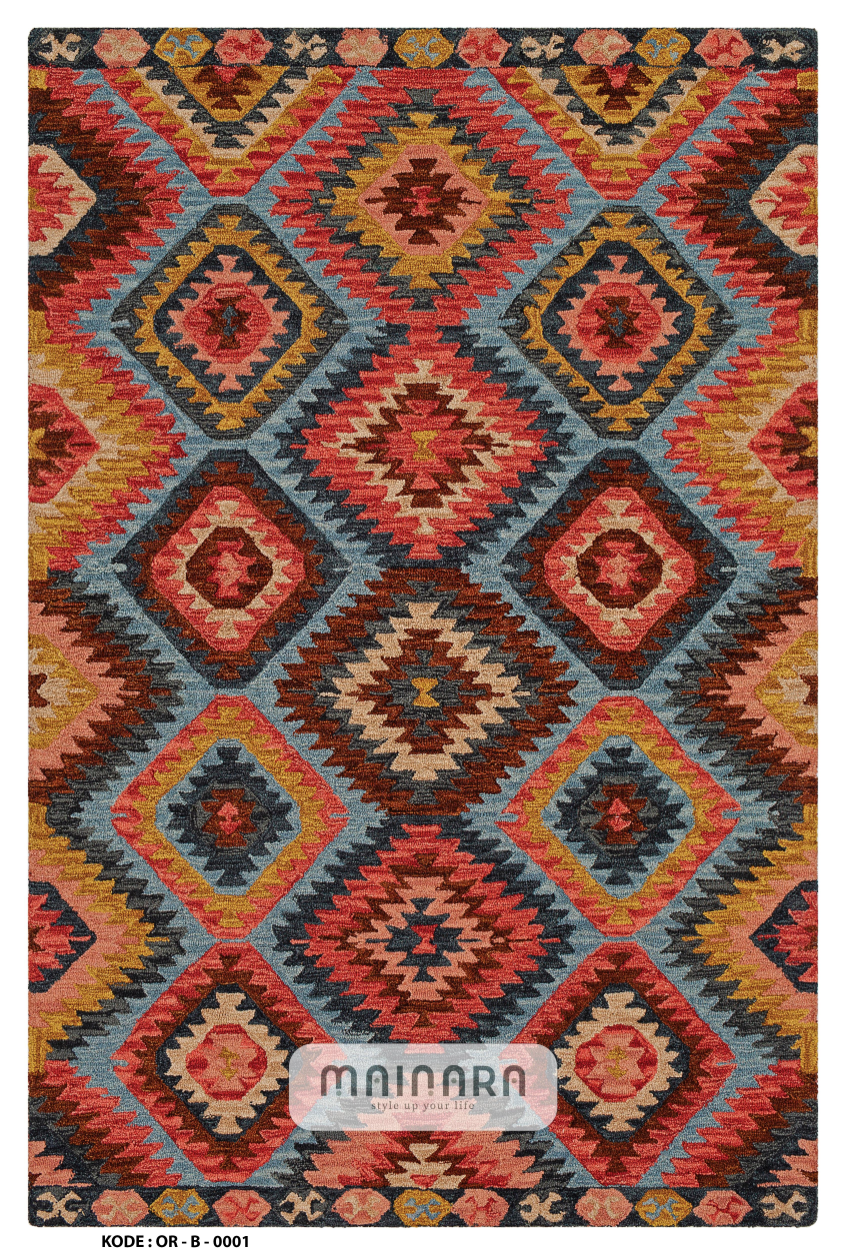 Karpet Bohemian (OR-B-0001) - Orange,Red