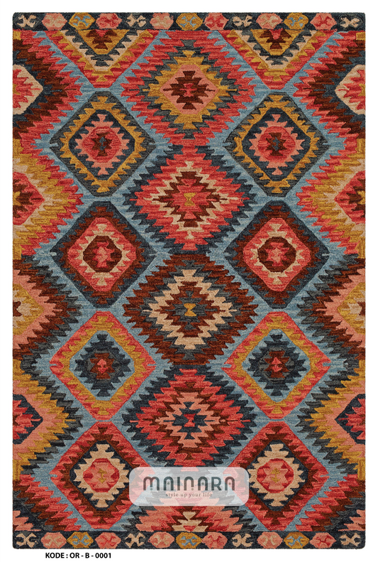 Karpet Bohemian (OR-B-0001) - Orange,Red