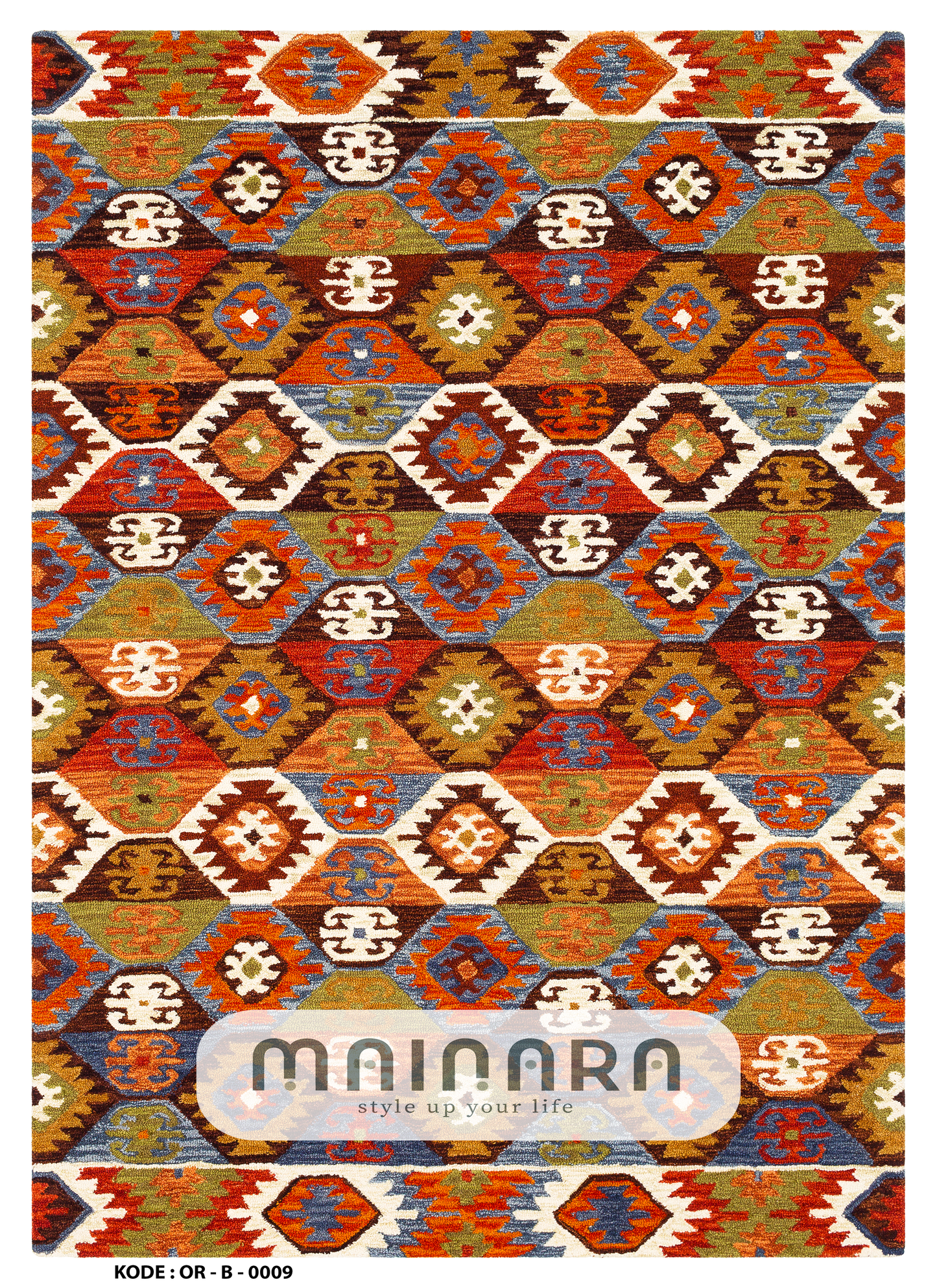 Karpet Bohemian (OR-B-0009) - Orange,Red