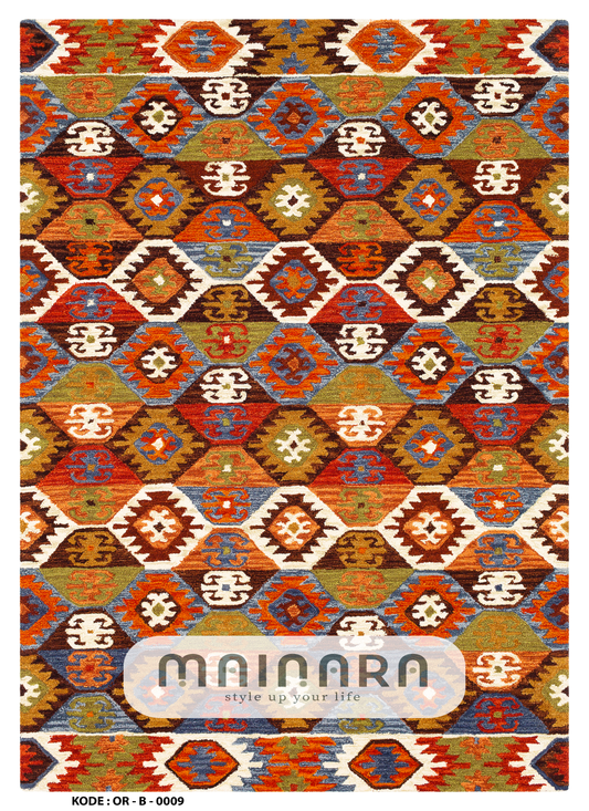 Karpet Bohemian (OR-B-0009) - Orange,Red