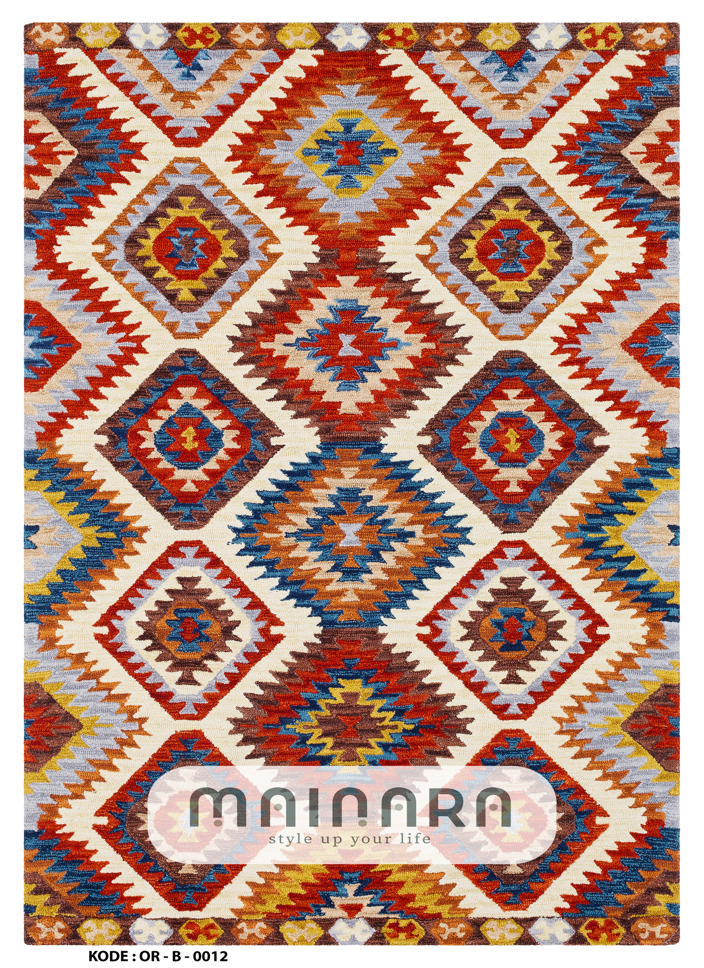Karpet Bohemian (OR-B-0012) - Orange,Red