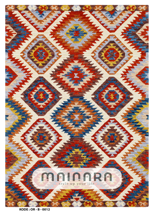 Karpet Bohemian (OR-B-0012) - Orange,Red