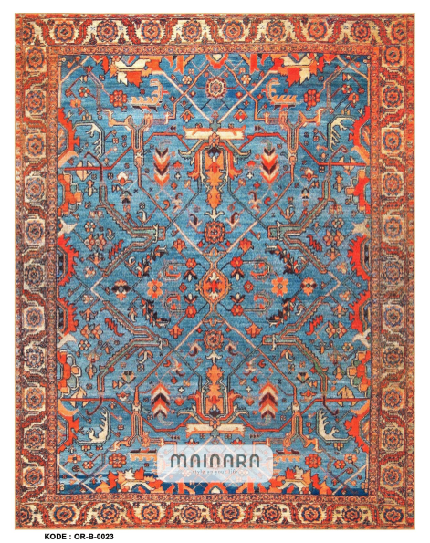 Karpet Bohemian (OR-B-0023) - Orange.Blue