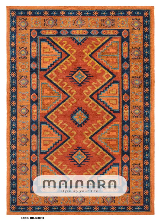 Karpet Bohemian (OR-B-0030) - Orange,Blue