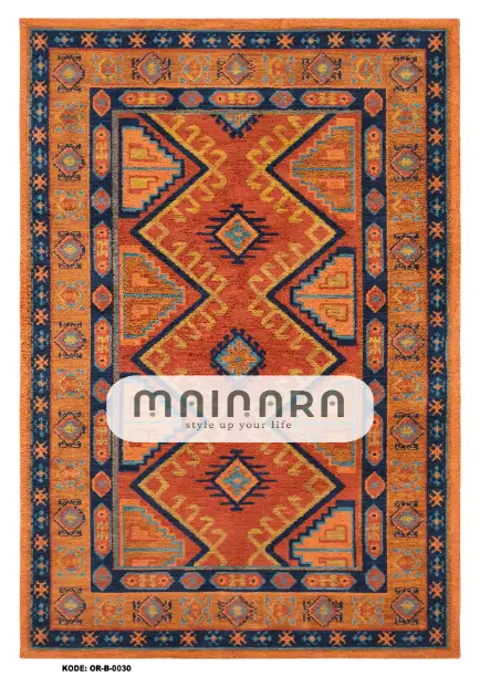 Karpet Bohemian (OR-B-0030) - Orange,Blue