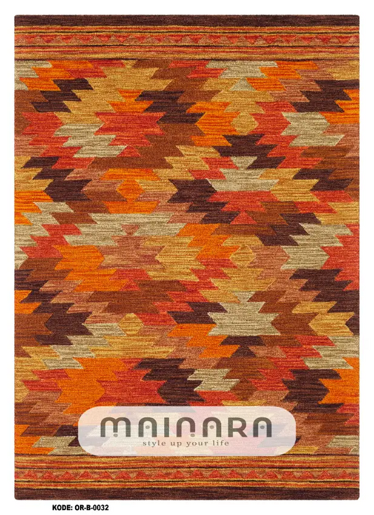 Karpet Bohemian (OR-B-0032) - Orange,Yellow,Brown