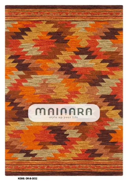 Karpet Bohemian (OR-B-0032) - Orange,Yellow,Brown