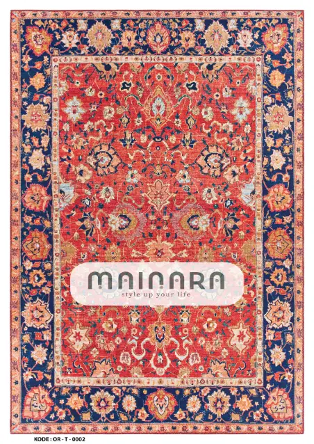 Karpet Tradisional (OR-T-0002) - Orange,Blue