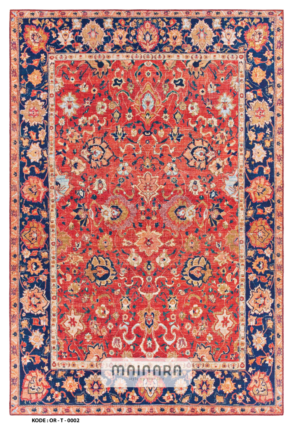 Karpet Tradisional (OR-T-0002) - Orange,Blue