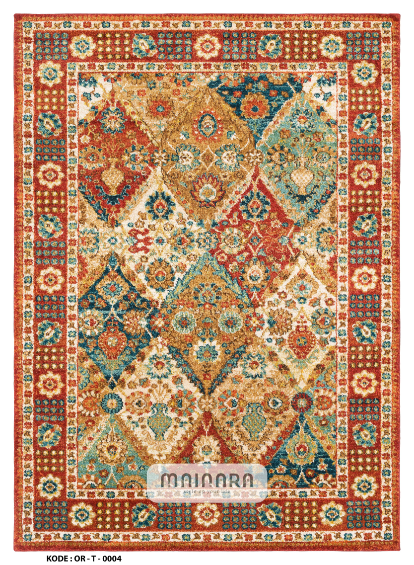 Karpet Tradisional (OR-T-0004) - Orange,Red