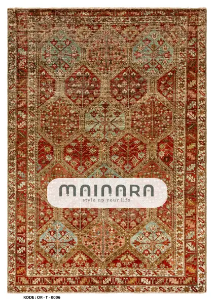Karpet Tradisional (OR-T-0006) - Orange,Red