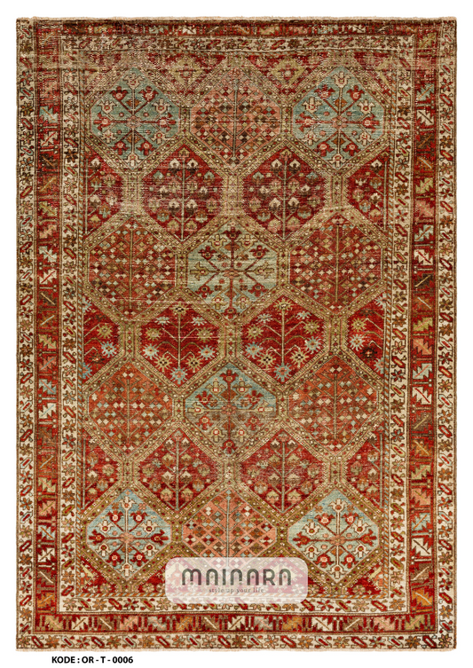 Karpet Tradisional (OR-T-0006) - Orange,Red