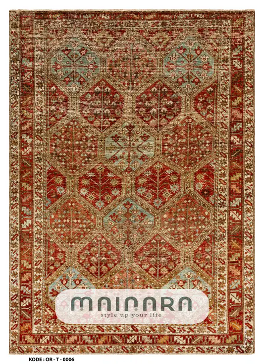 Karpet Tradisional (OR-T-0006) - Orange,Red