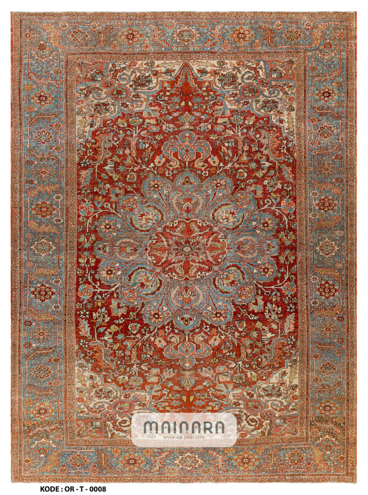 Karpet Tradisional (OR-T-0008) - Orange,Red