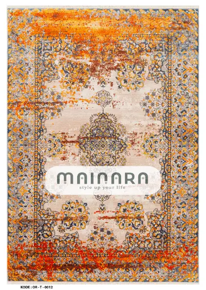 Karpet Tradisional (OR-T-0012) - Orange,Brown