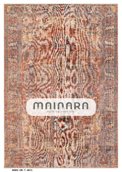 Karpet Tradisional (OR-T-0013) - Orange,Brown