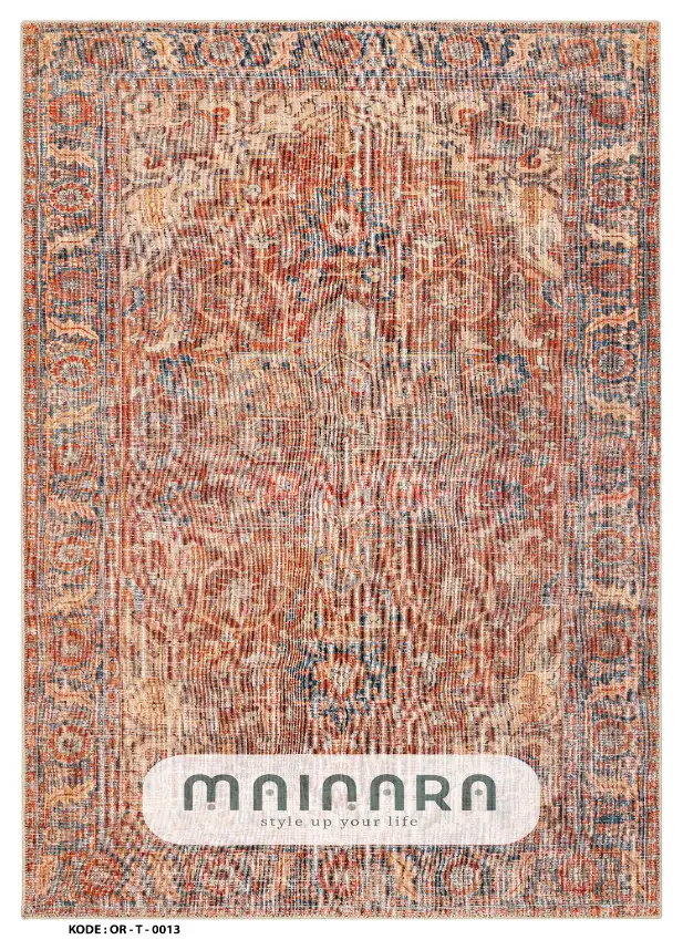 Karpet Tradisional (OR-T-0013) - Orange,Brown