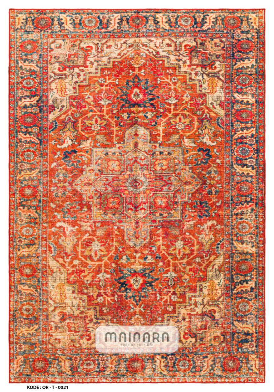 Karpet Tradisional (OR-T-0021) Orange,Red