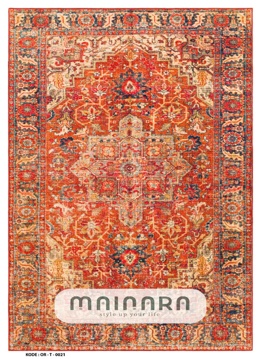 Karpet Tradisional (OR-T-0021) Orange,Red