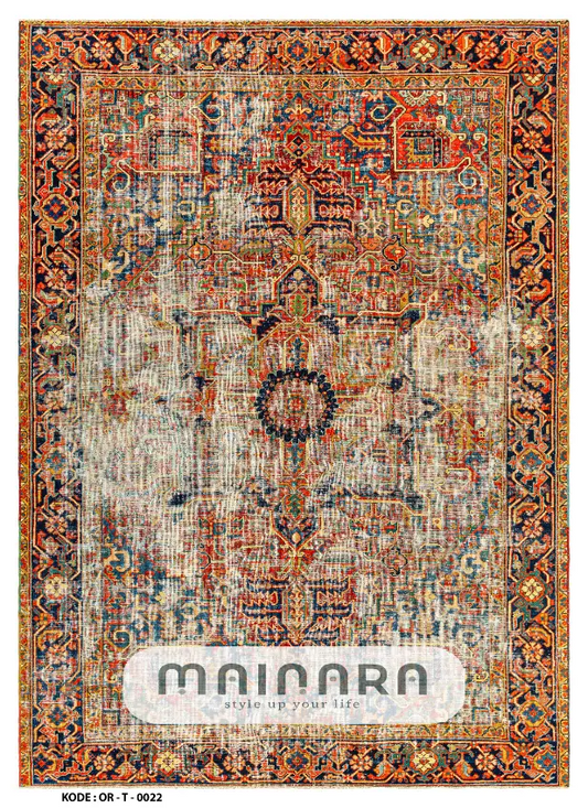 Karpet Tradisional (OR-T-0022) - Orange