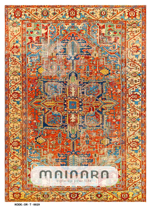Karpet Tradisional (OR-T-0029) - Orange