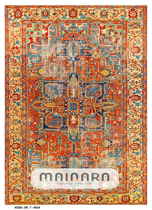 Karpet Tradisional (OR-T-0029) - Orange