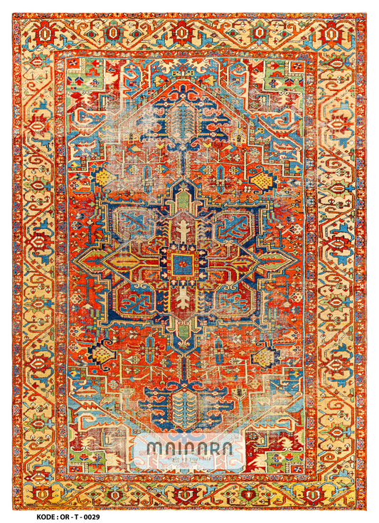 Karpet Tradisional (OR-T-0029) - Orange