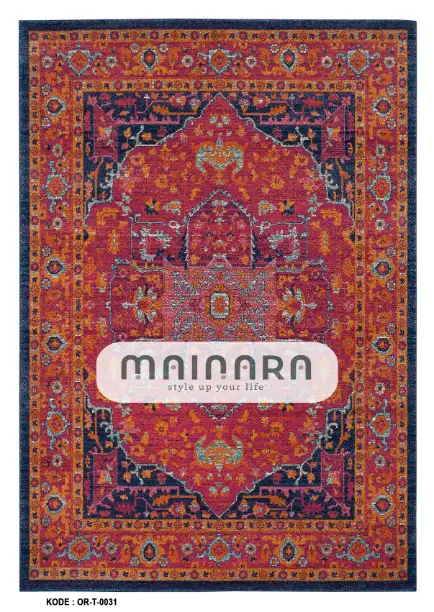 Karpet Tradisional (OR-T-0031) - Orange,Purple