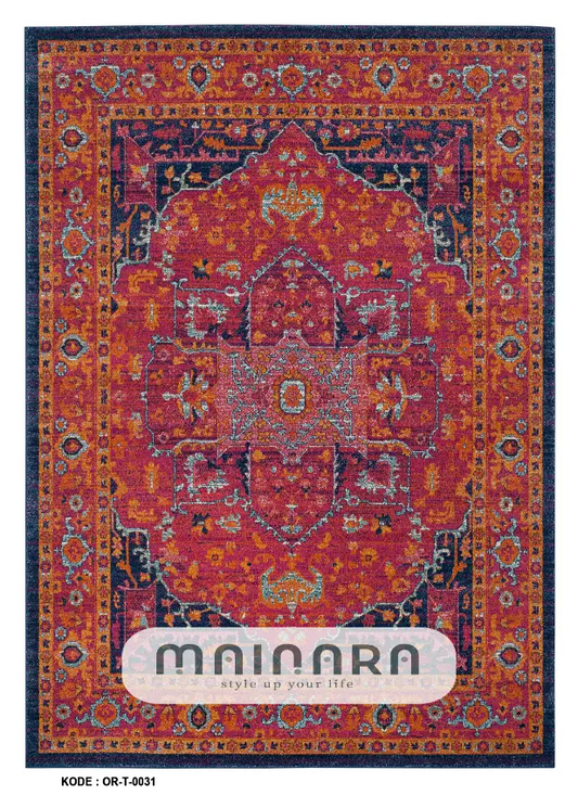 Karpet Tradisional (OR-T-0031) - Orange,Purple