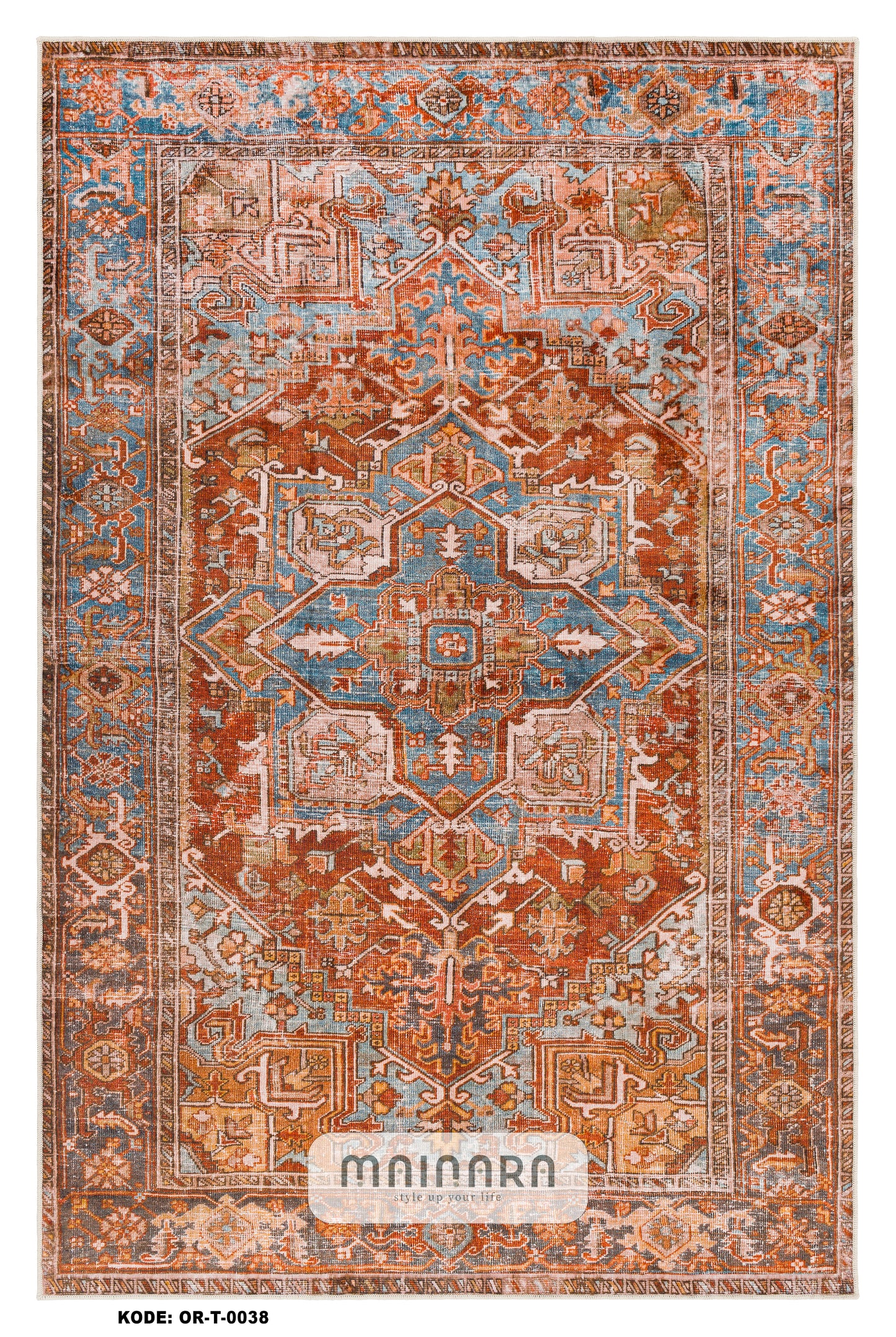 Karpet Tradisional (OR-T-0038) - Orange,Red