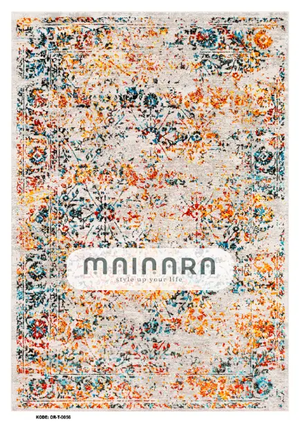 Karpet Tradisional (OR-T-0056) - Orange,Blue,Tosca