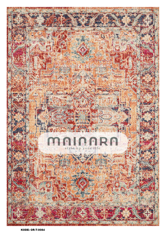 Karpet Tradisional (OR-T-0084) - Orange, Red